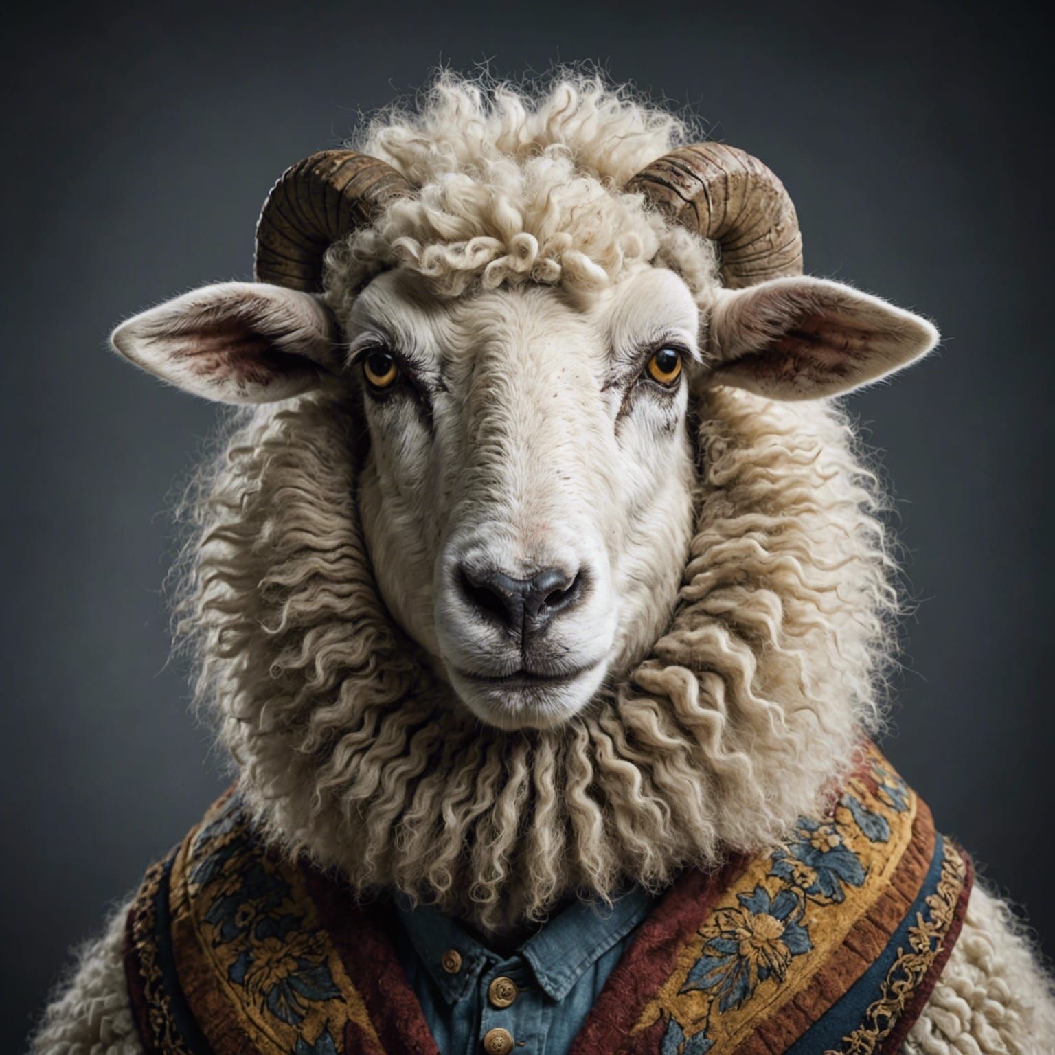 Sheep in Wolf's Clothing: A Surreal Portrait
