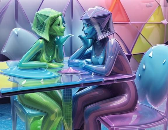 Two Girls from Different Worlds Dine Together