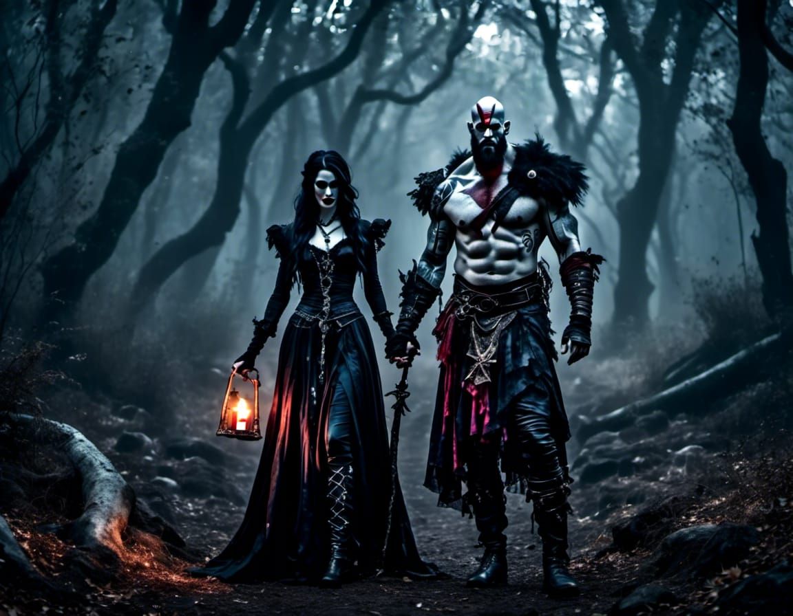 Kratos and a witch