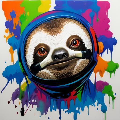 sloth with snorkel facemask