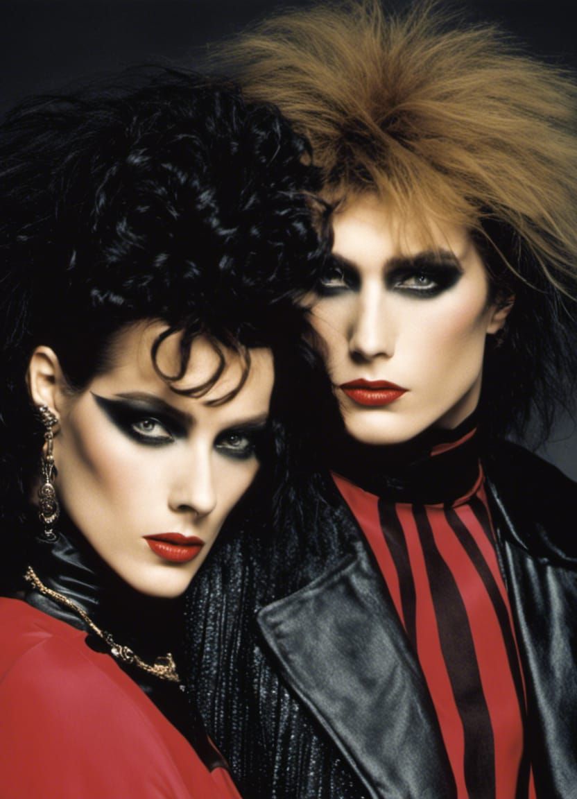 1980s Dark Wave Fashion: A Vintage Polaroid