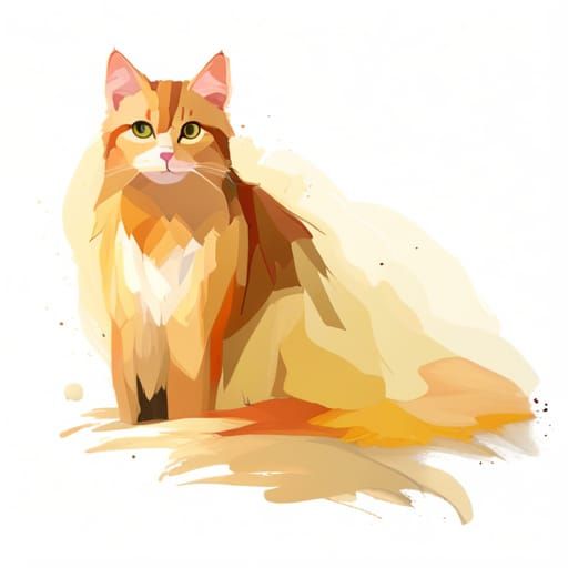 Orange Cat Generated by AI