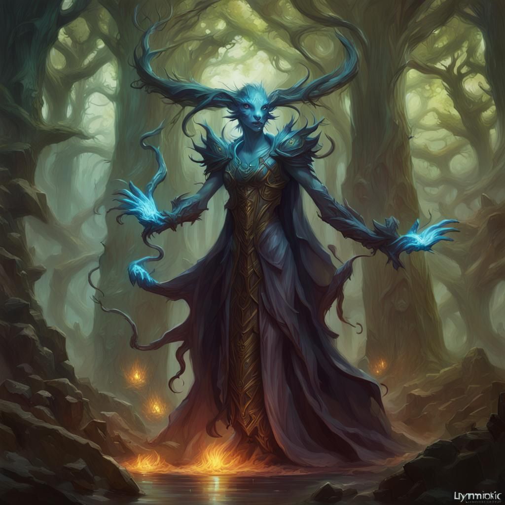 Living Aether: Dark Fantasy Creature Concept Art