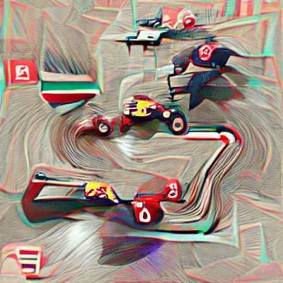 Formula 1 Race Car on Track