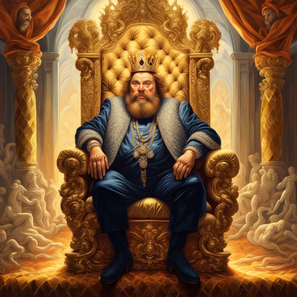 Brian Blessed, King of Diamonds in Baroque Style