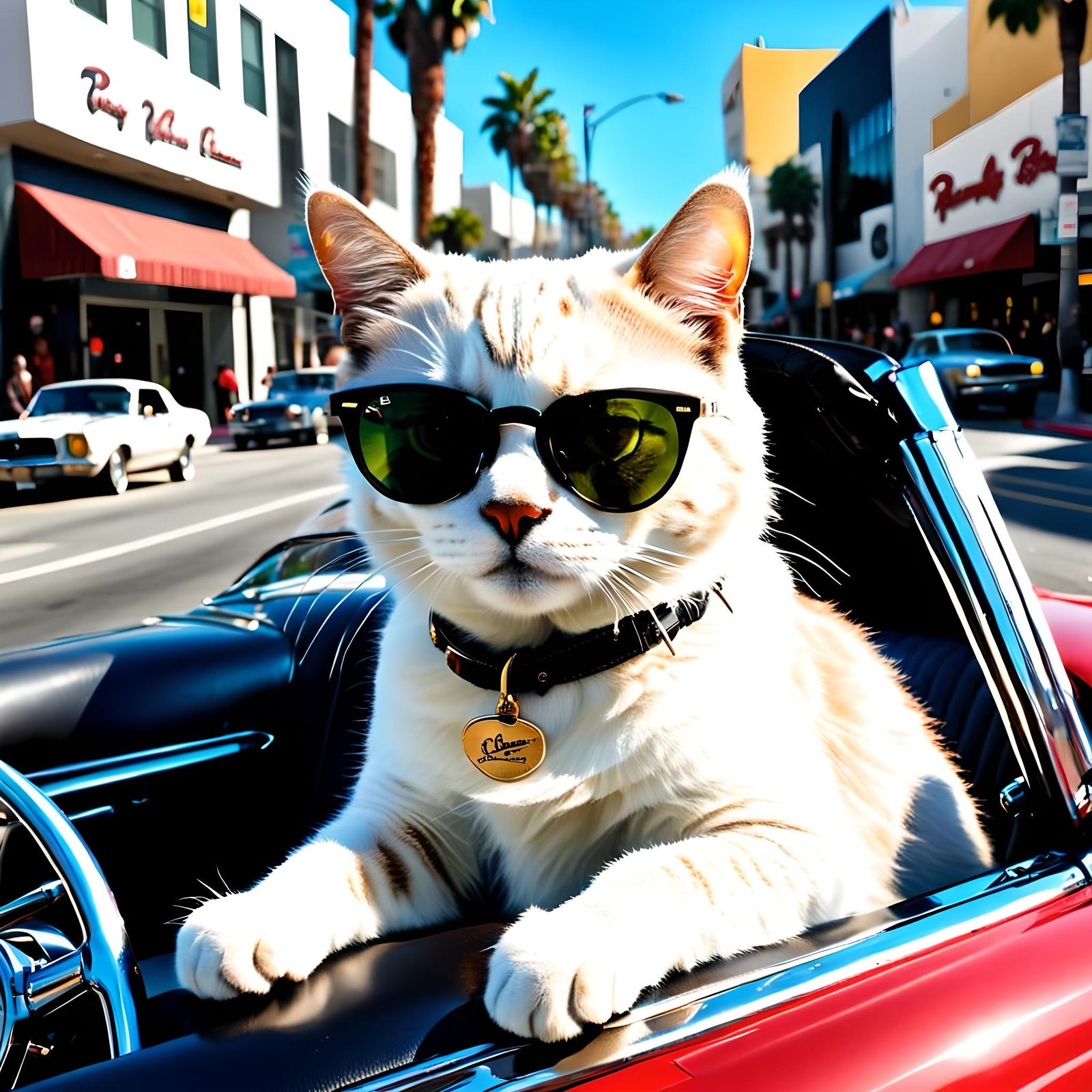 Jade cruisin' Hollywood Boulevard!