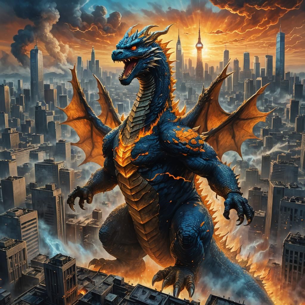 Godzilla vs King Ghidorah: Fantasy Concept Art