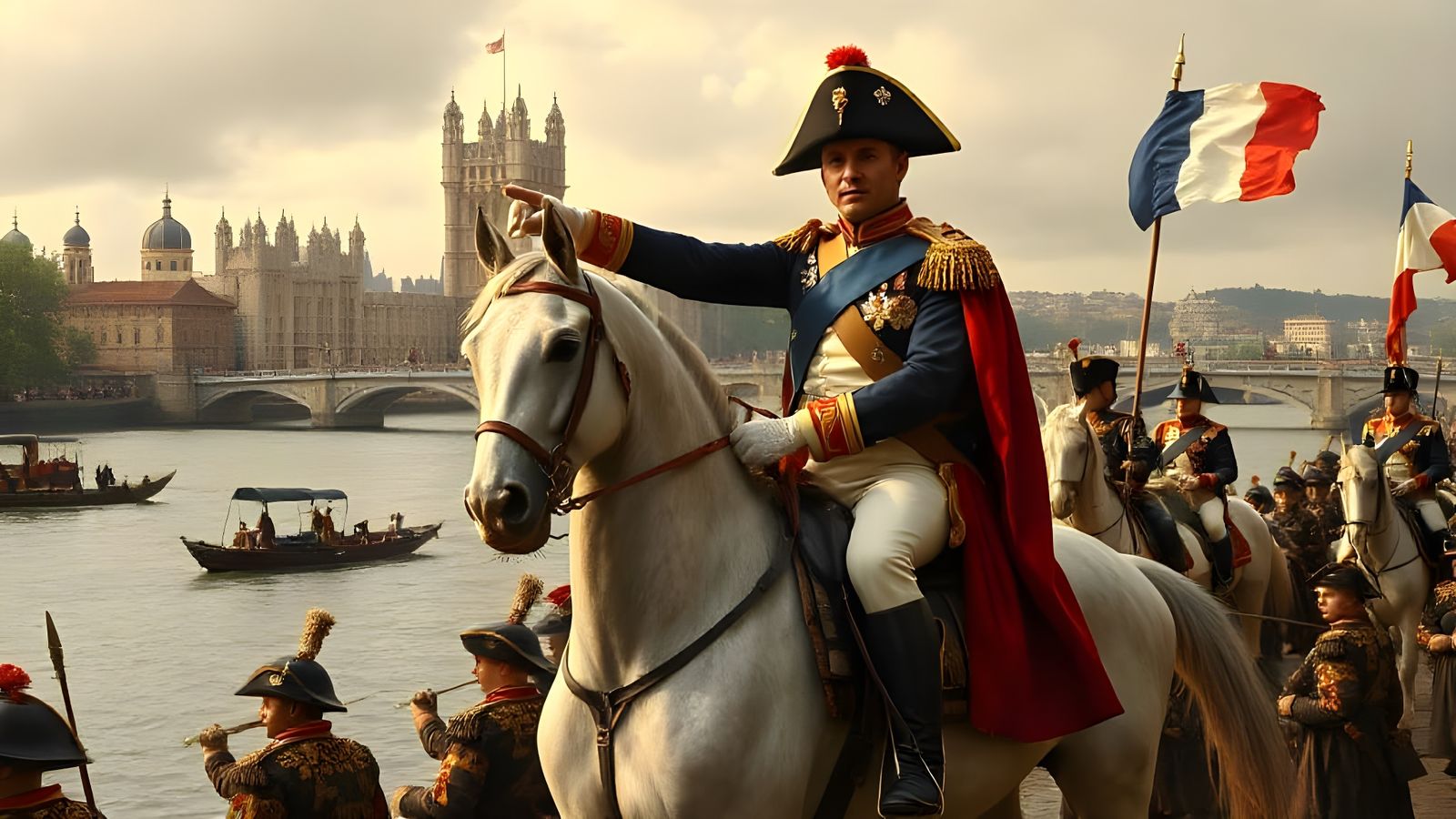 Napoleon at the Tower of London, Jacques-Louis David Style