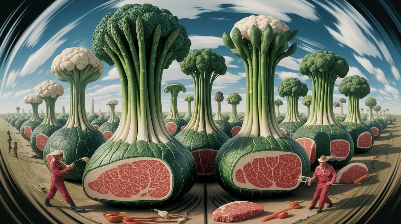 Giant Vegetable Orchard with Hidden Wagyu Beef