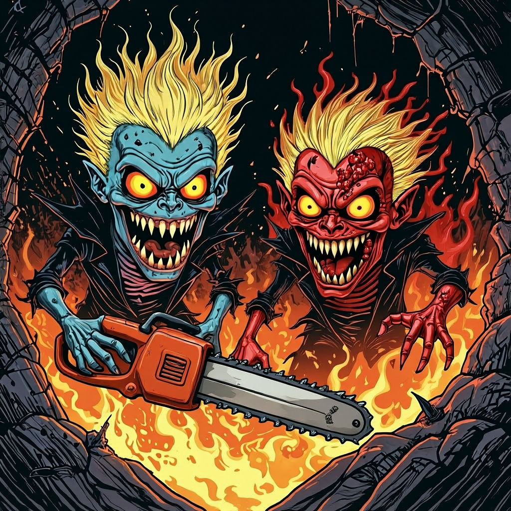 Demonic Beavis and Butthead Wretches