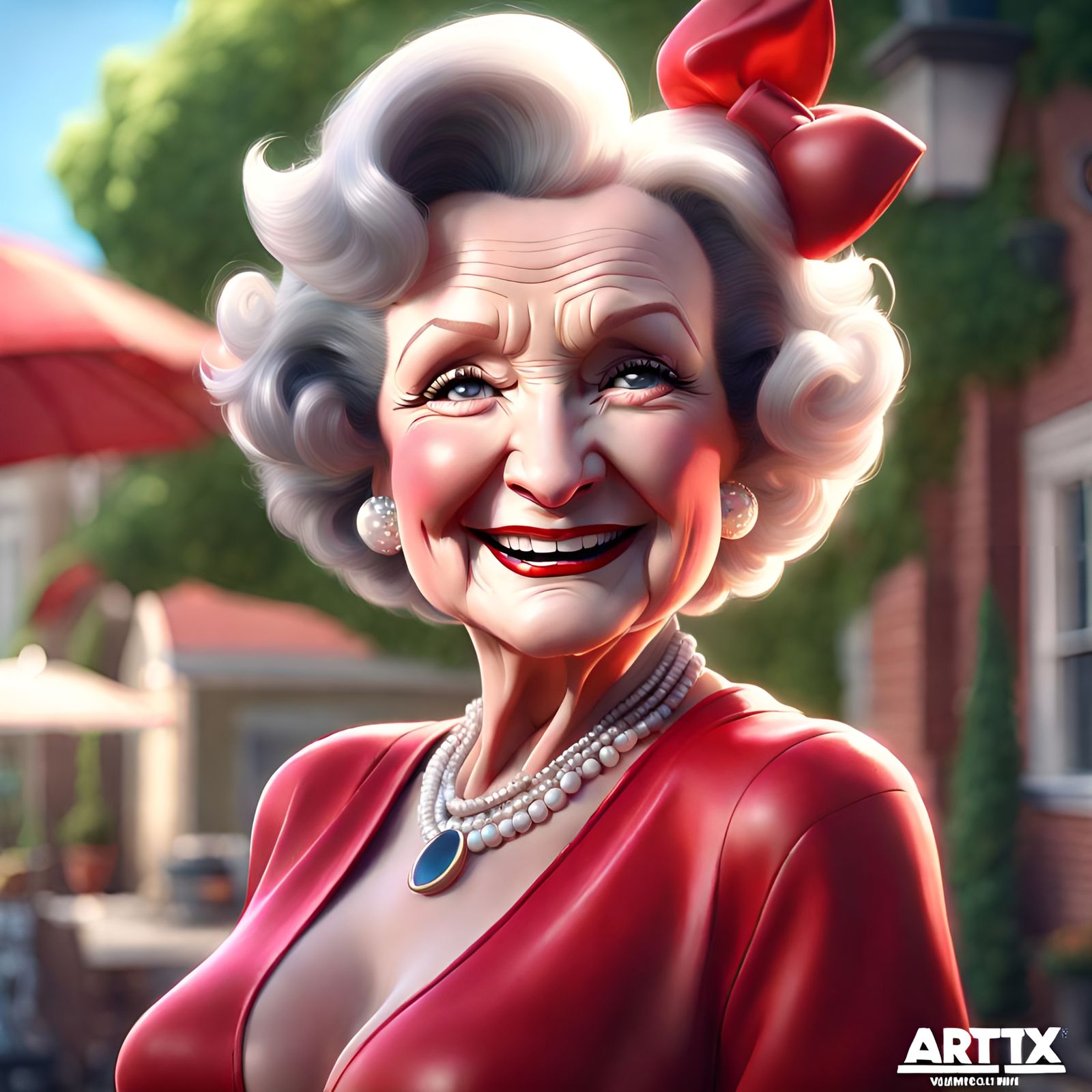 Betty White as Betty Boop: 3D Digital Art Portrait