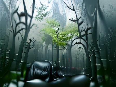 Misty Dark Forest: Detailed Matte Painting