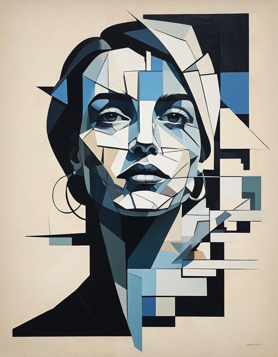 Cubist Broken Shadow Minimal Art