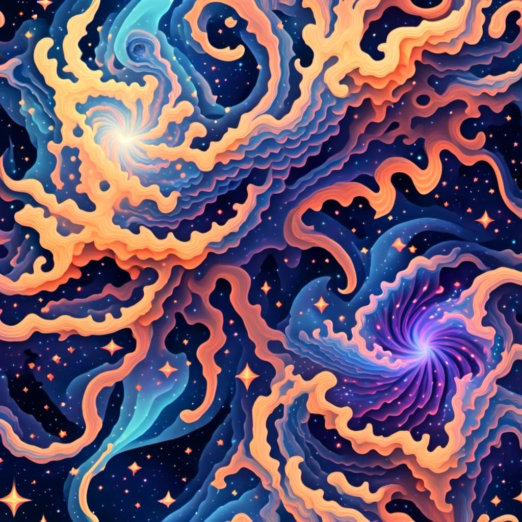 Cubist Manticore in Geometric Art Deco Style