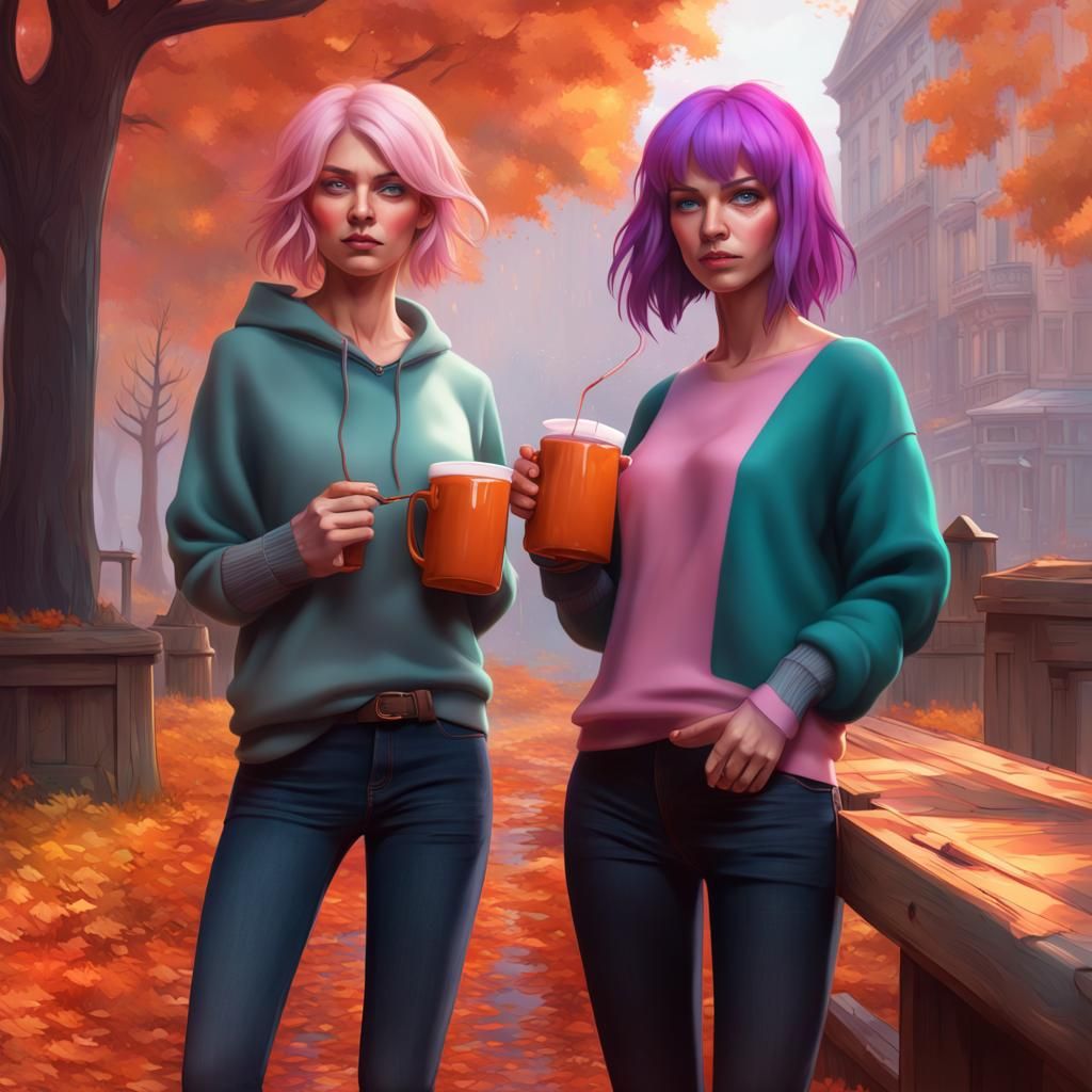 Women with Cider: Hyperdetailed Concept Art