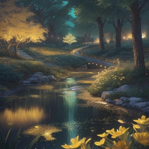 ..falling into a meandering stream..