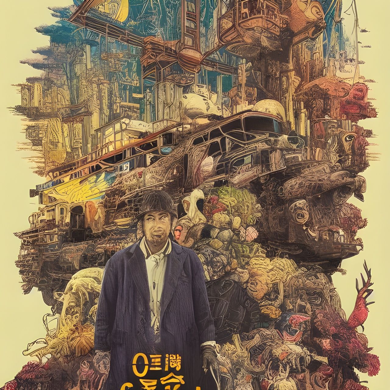 Solarpunk Fantasy Movie Poster by Q Hayashida