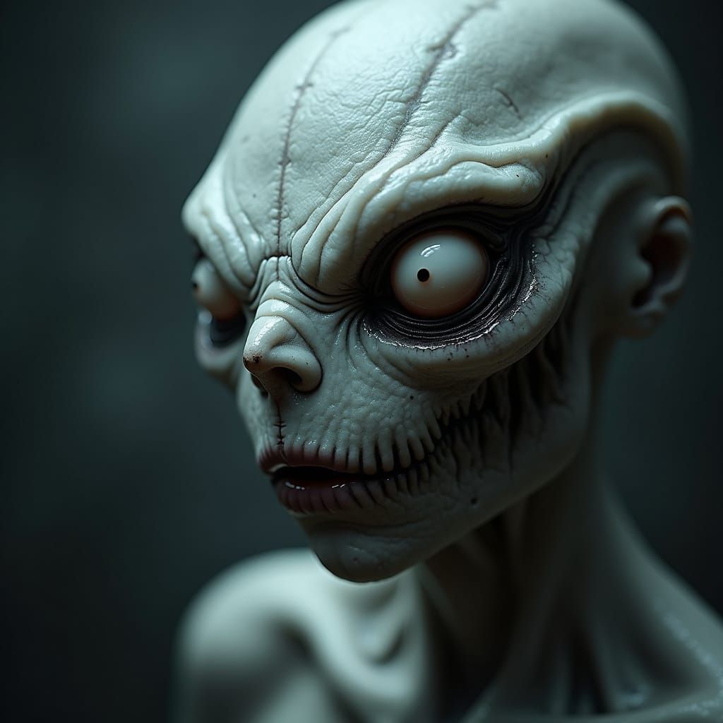Albino Underworld Creature: Hyperrealistic Close-Up