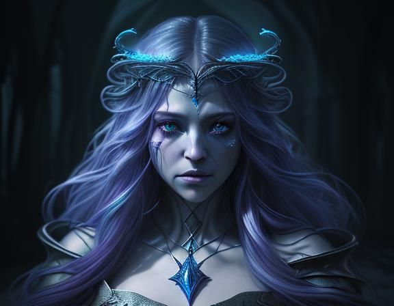 Epic Fantasy Sorceress Portrait, Cinematic Digital Art