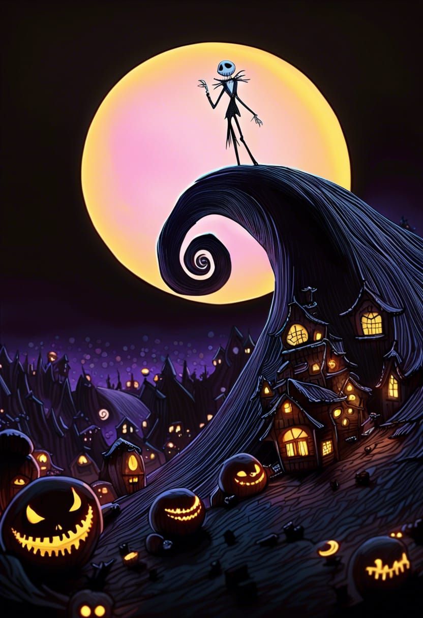 Jack Skellington in Anime Style