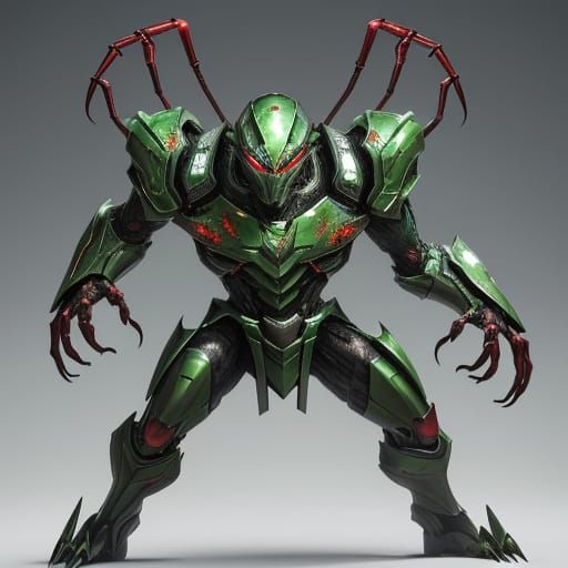 Enormous Six-Legged Insectoid with Metallic Carapace