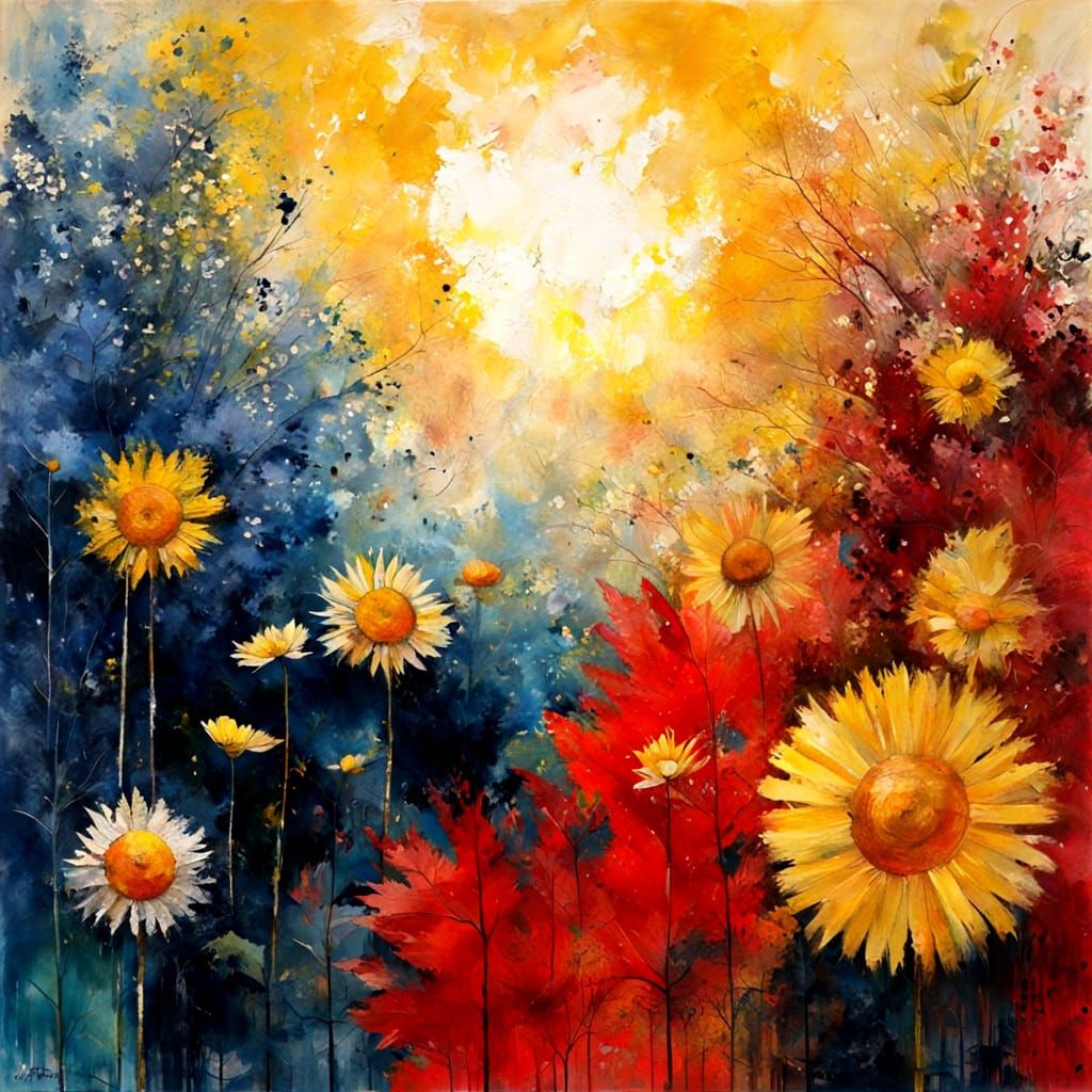 Sunshine and Joy: Expressionist Impasto Encaustic Painting