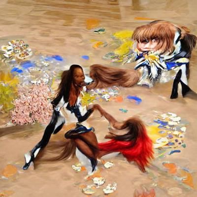 Impressionistic Painting of a Confrontation