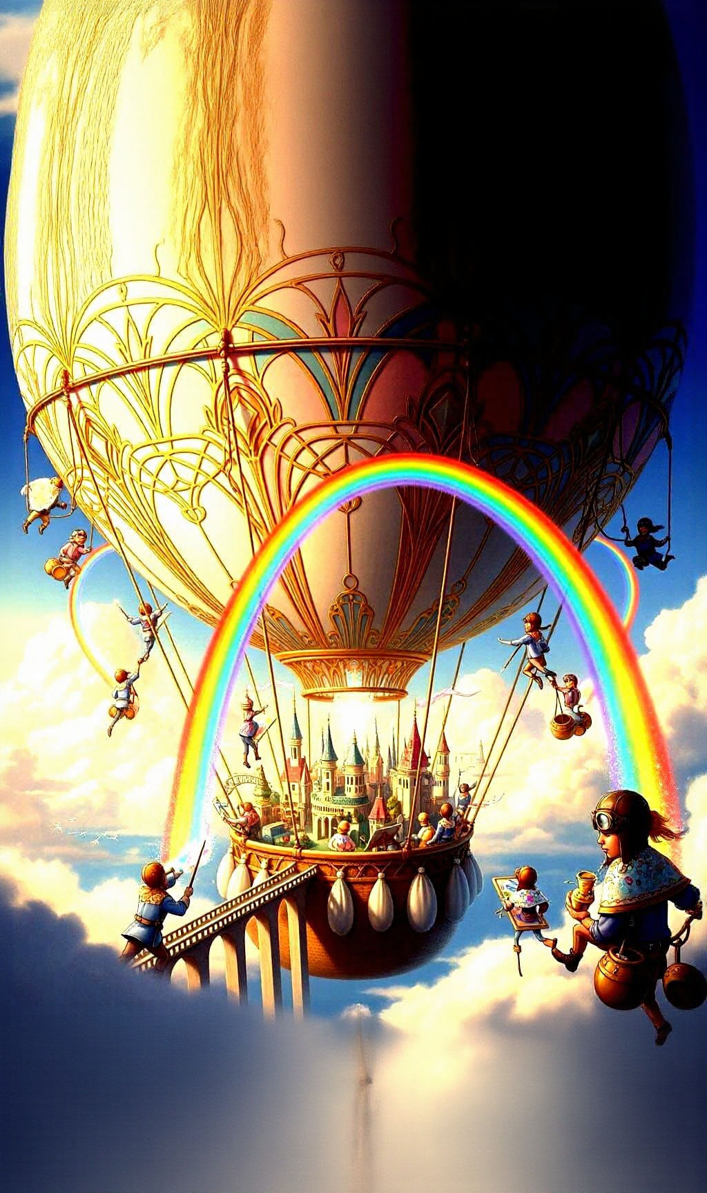 Miniature Kingdom Soaring in Art Deco Balloon