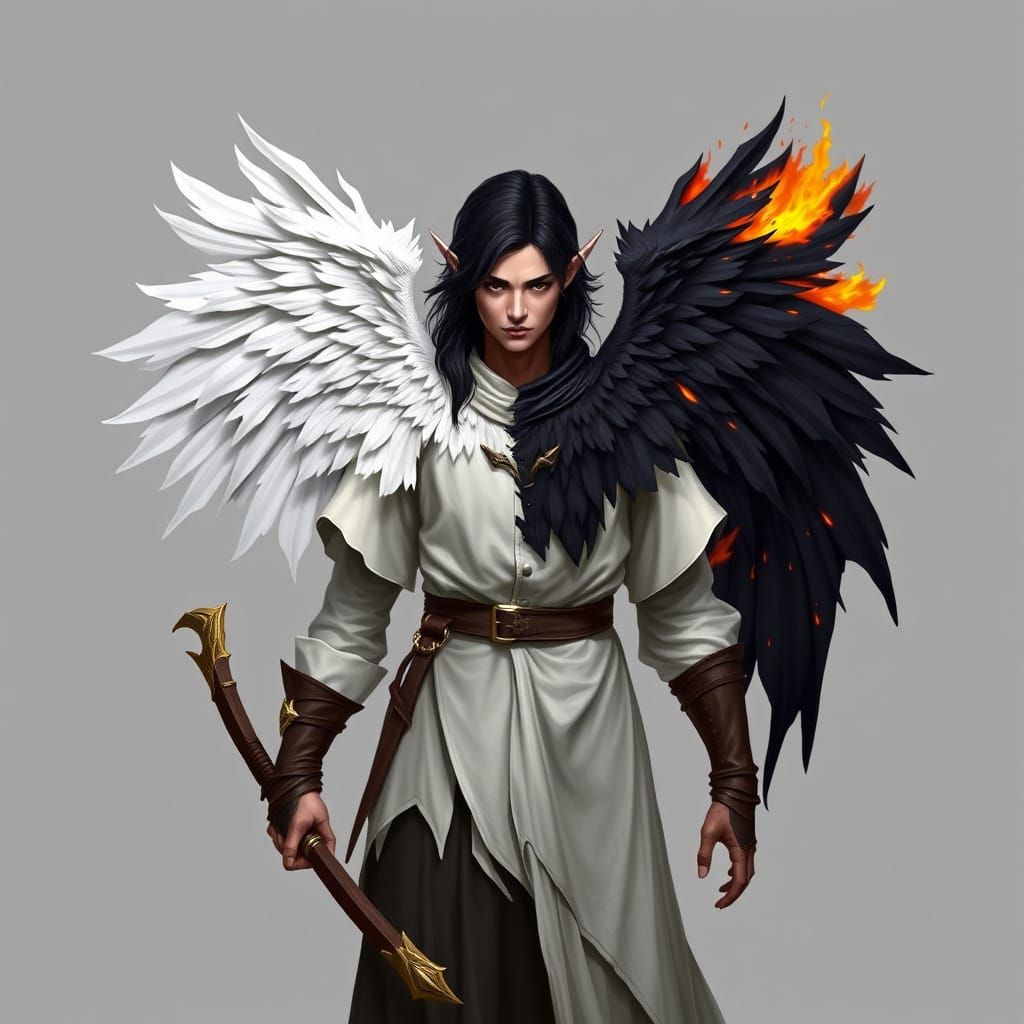 Angelic and Demonic Warrior in Duality