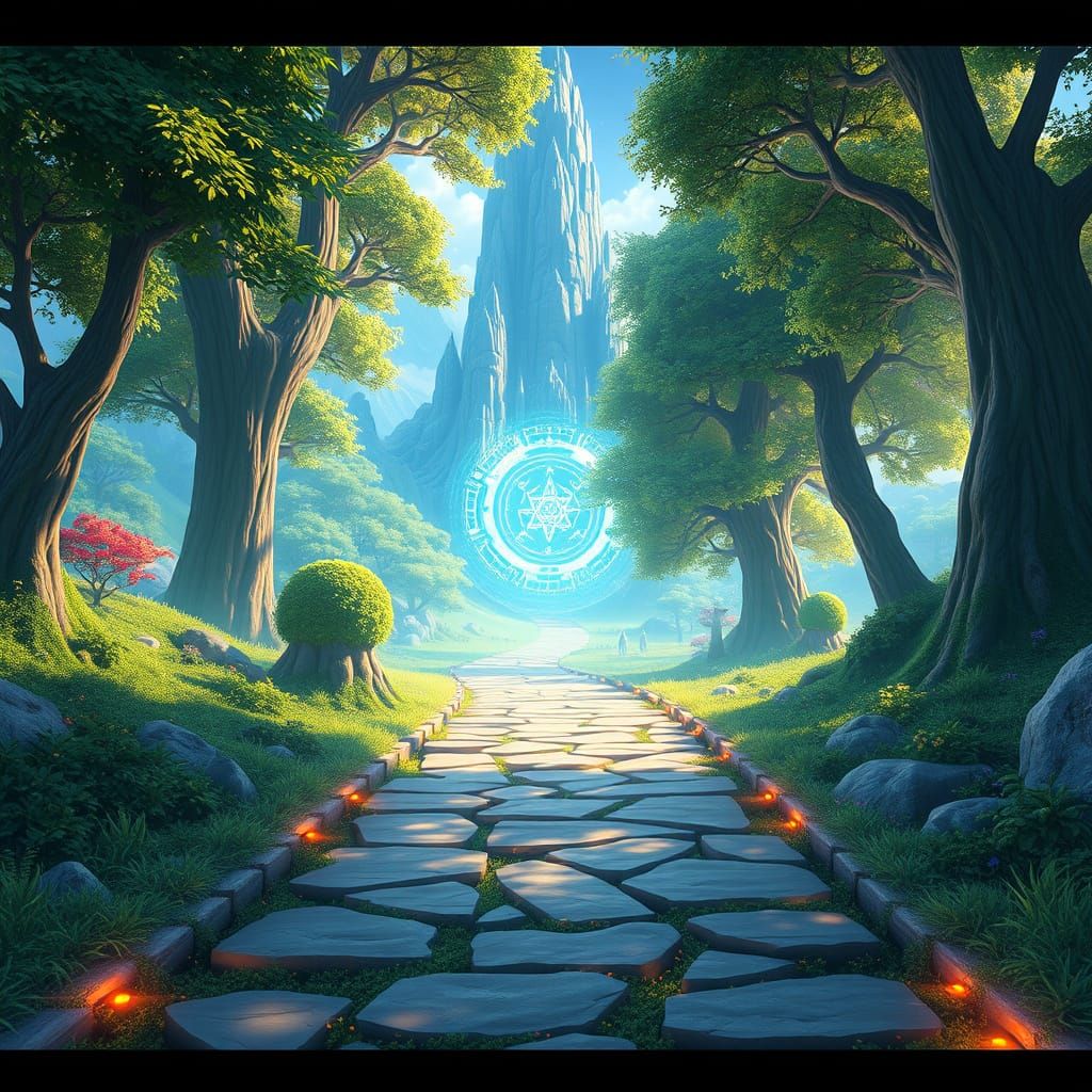 Mystical Portal to Anime World in 3D