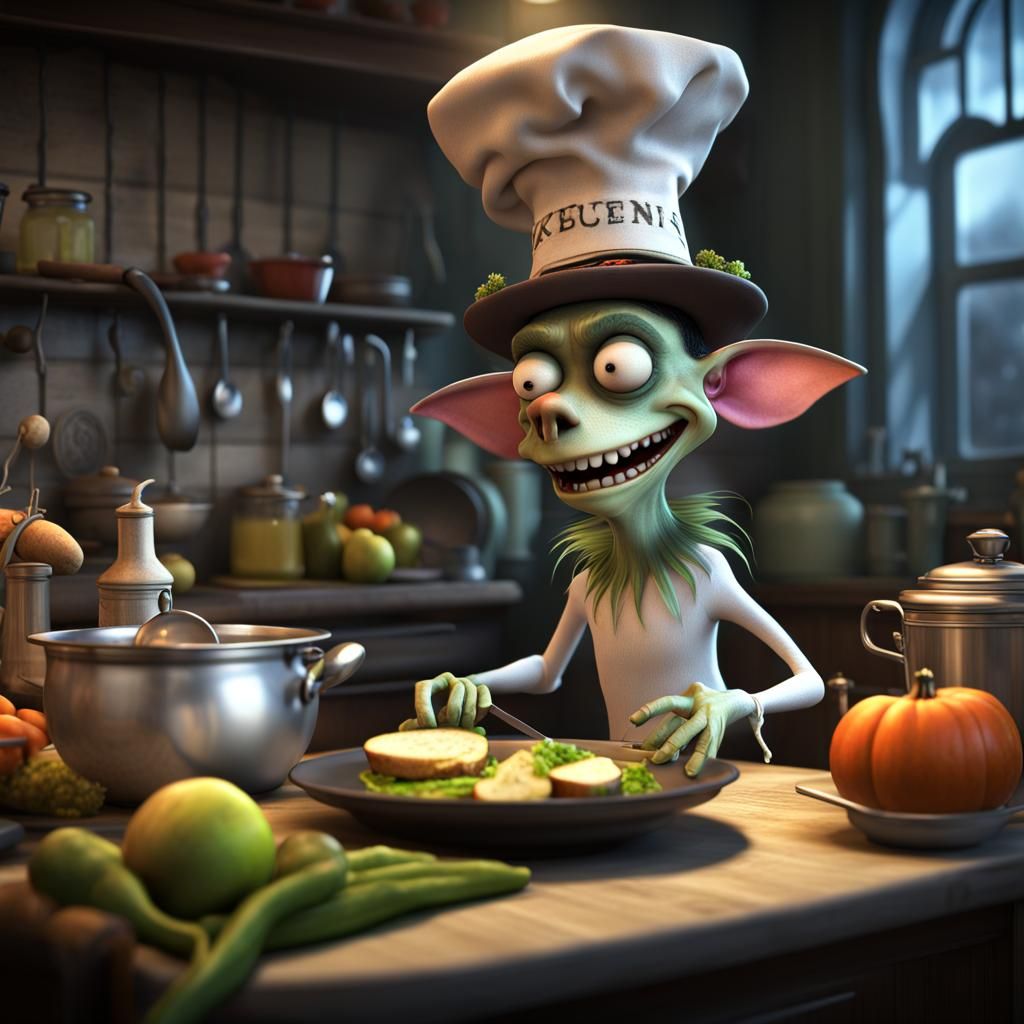 whimsical gremlin chef 1