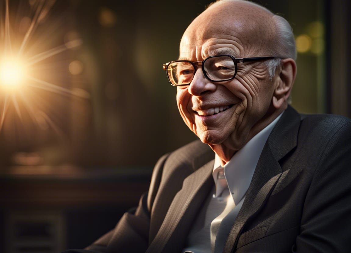 Hyperrealistic Portrait of Man with Sun