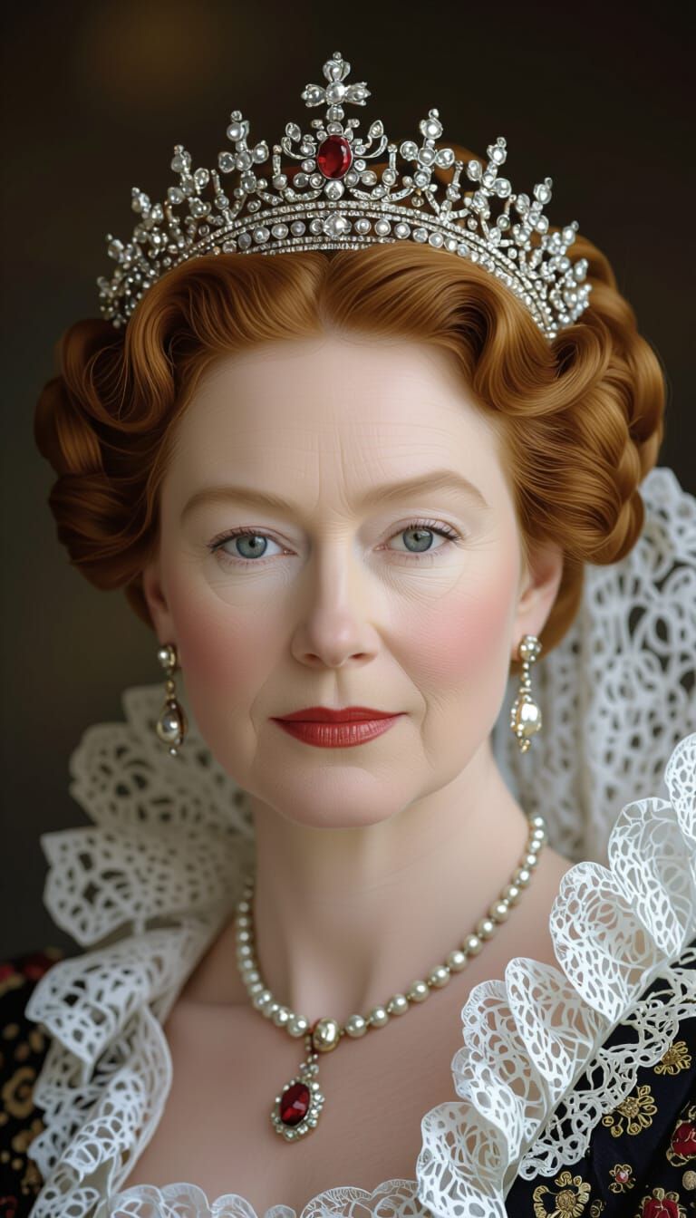 Regal Portrait of Elizabeth I in Studio Photography