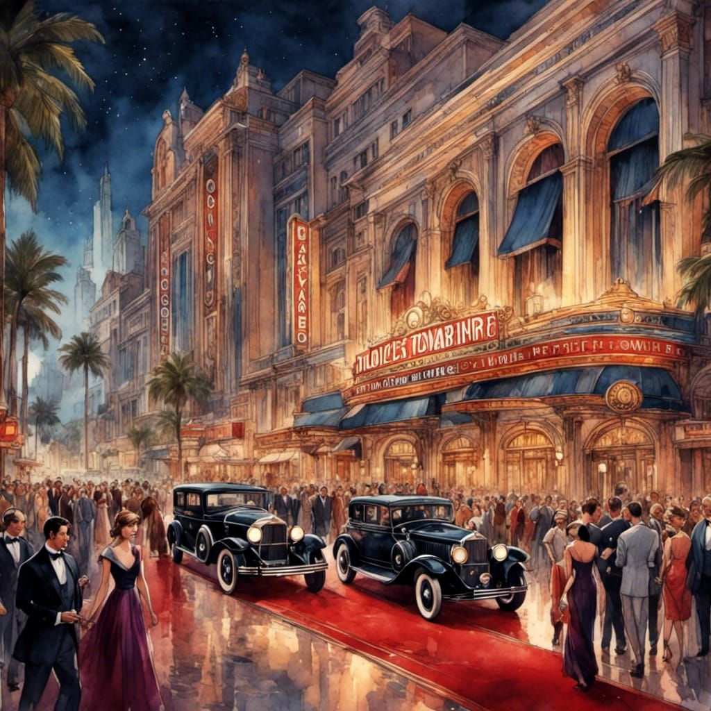 1920s Hollywood Premiere in Art Deco Style