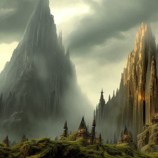 Epic High Elf Digital Matte Painting
