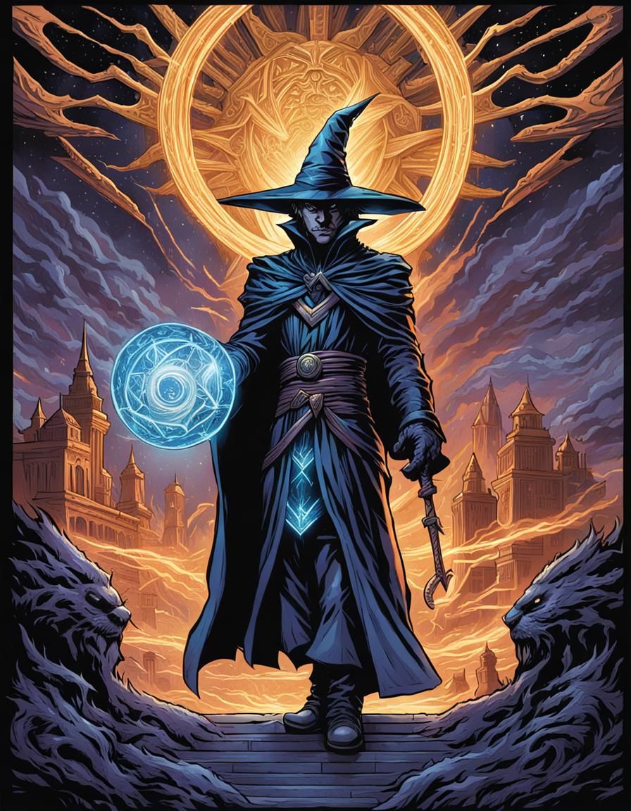 Dark Magician Comic Book Art