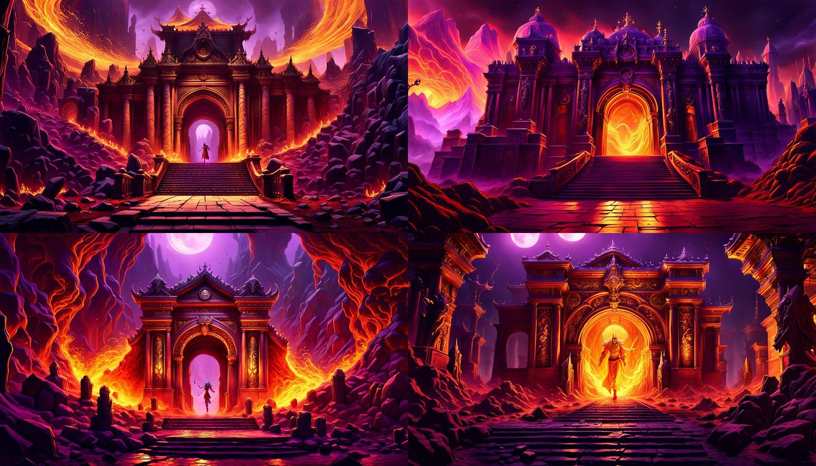 Hell's Entrance: Dark Fantasy Concept Art in 8K