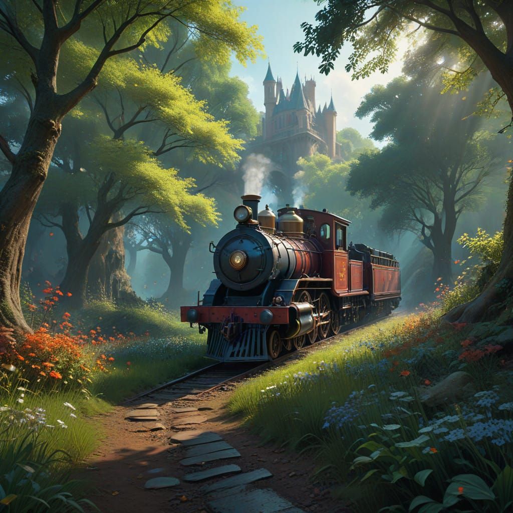 Serene Spring Morning in Impressionist Fantasy