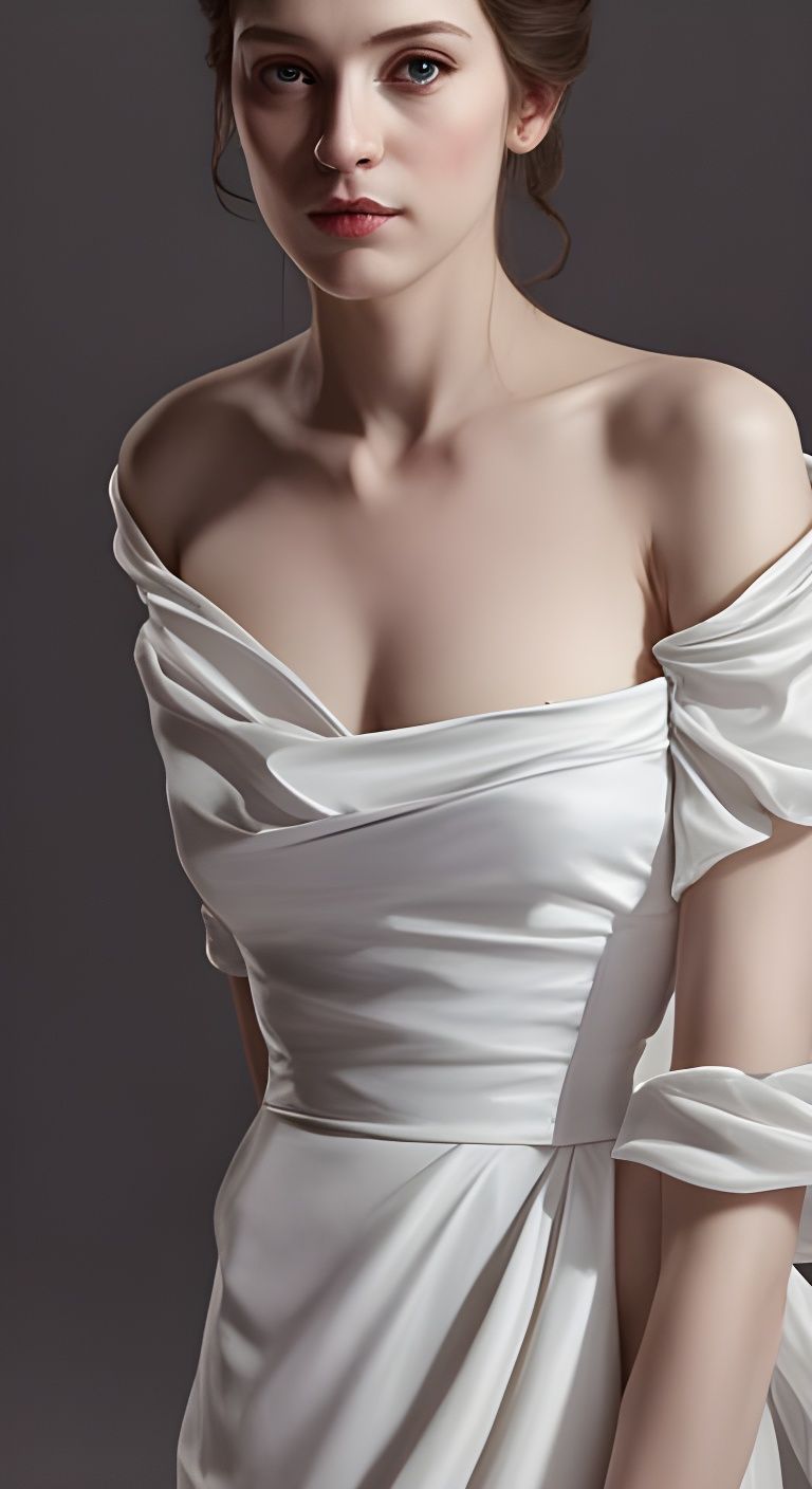 Graceful Woman Portrait in Detailed Matte Painting Style