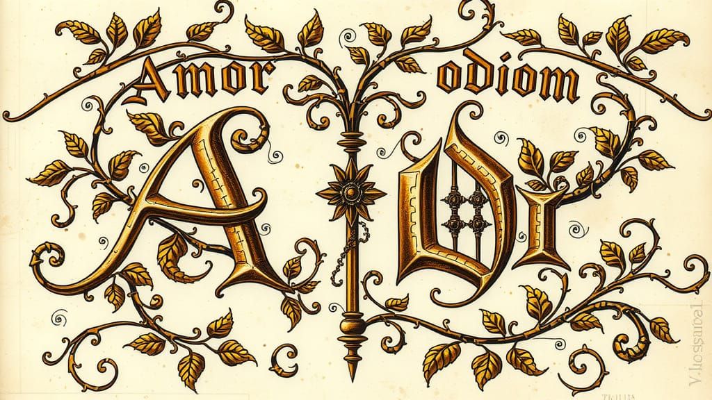 Medieval Calligraphy: Love and Hate in Gold