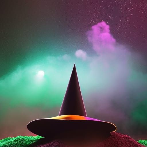 Harry Potter Sorting Hat in Synthwave Concept Art