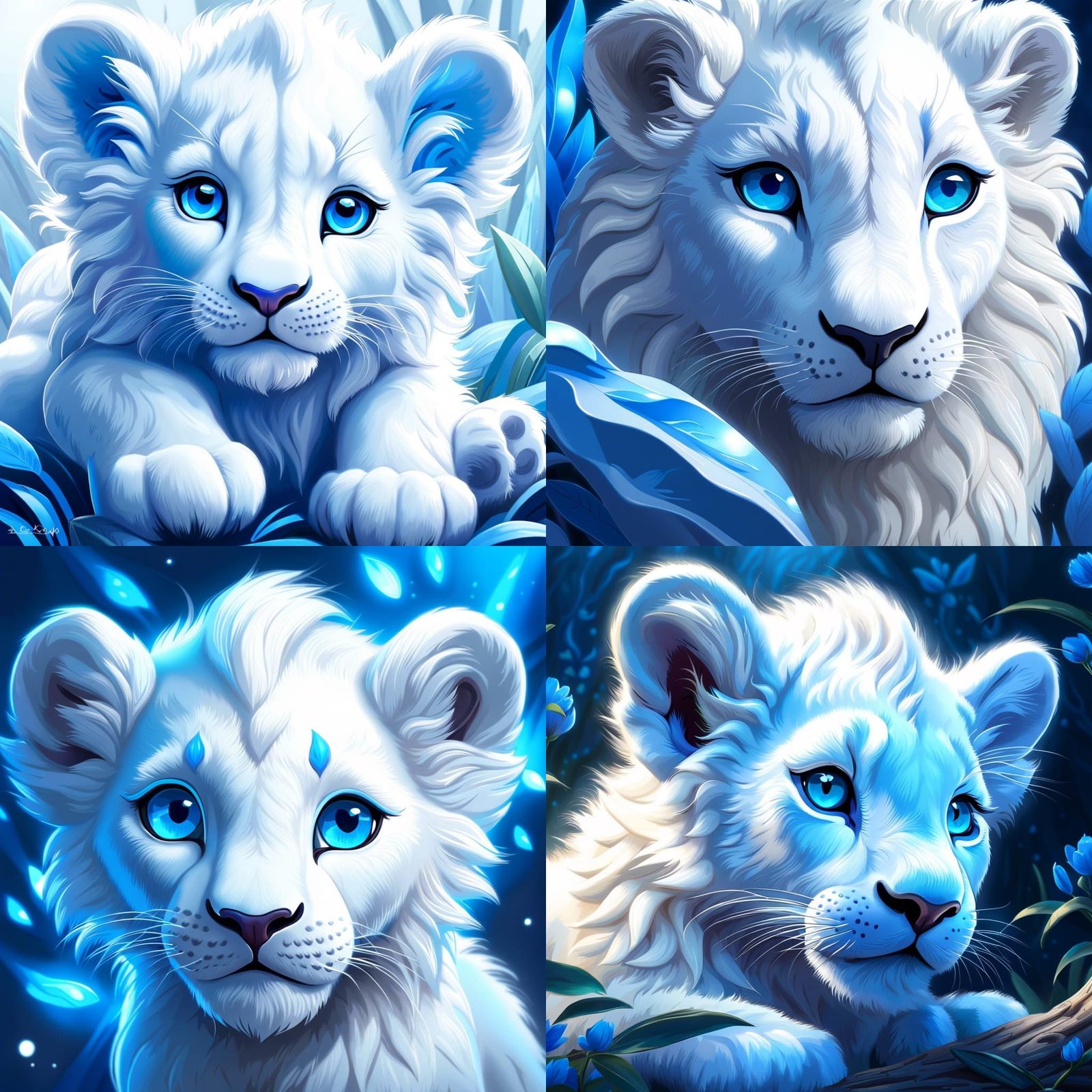Chibi white lion cub 💙💙💙