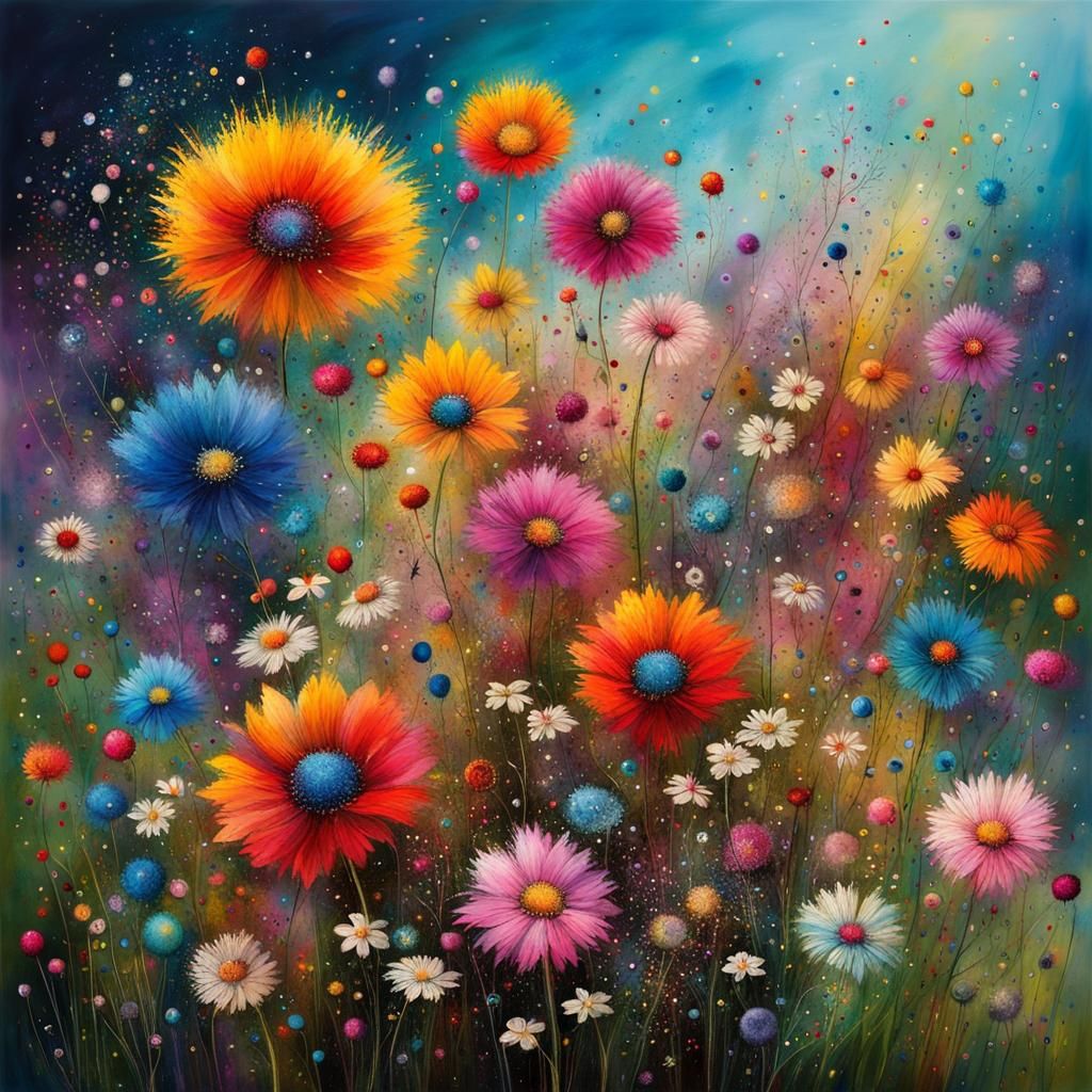 Nature Sorcerer Weaving Flowers and Magic