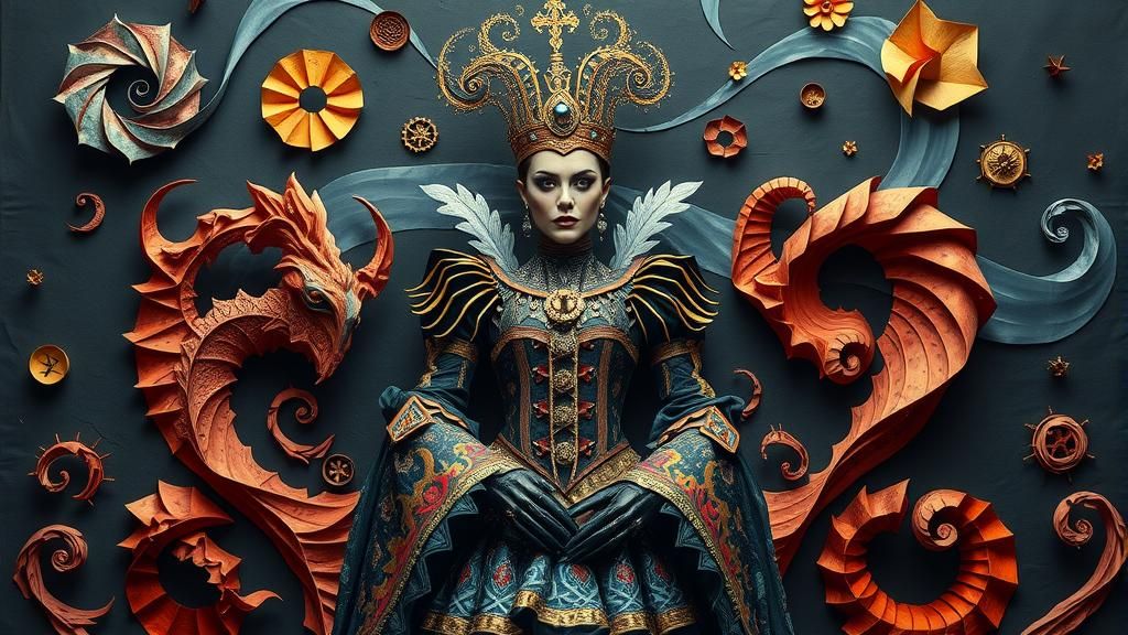 Regal Evil Queen in Surreal Automatism