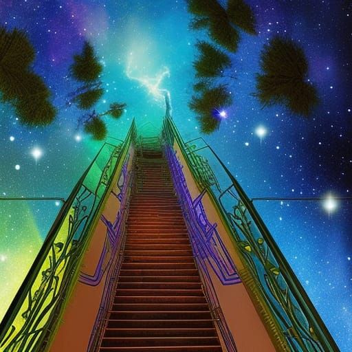 Intergalactic Staircases Among Redwood Trees