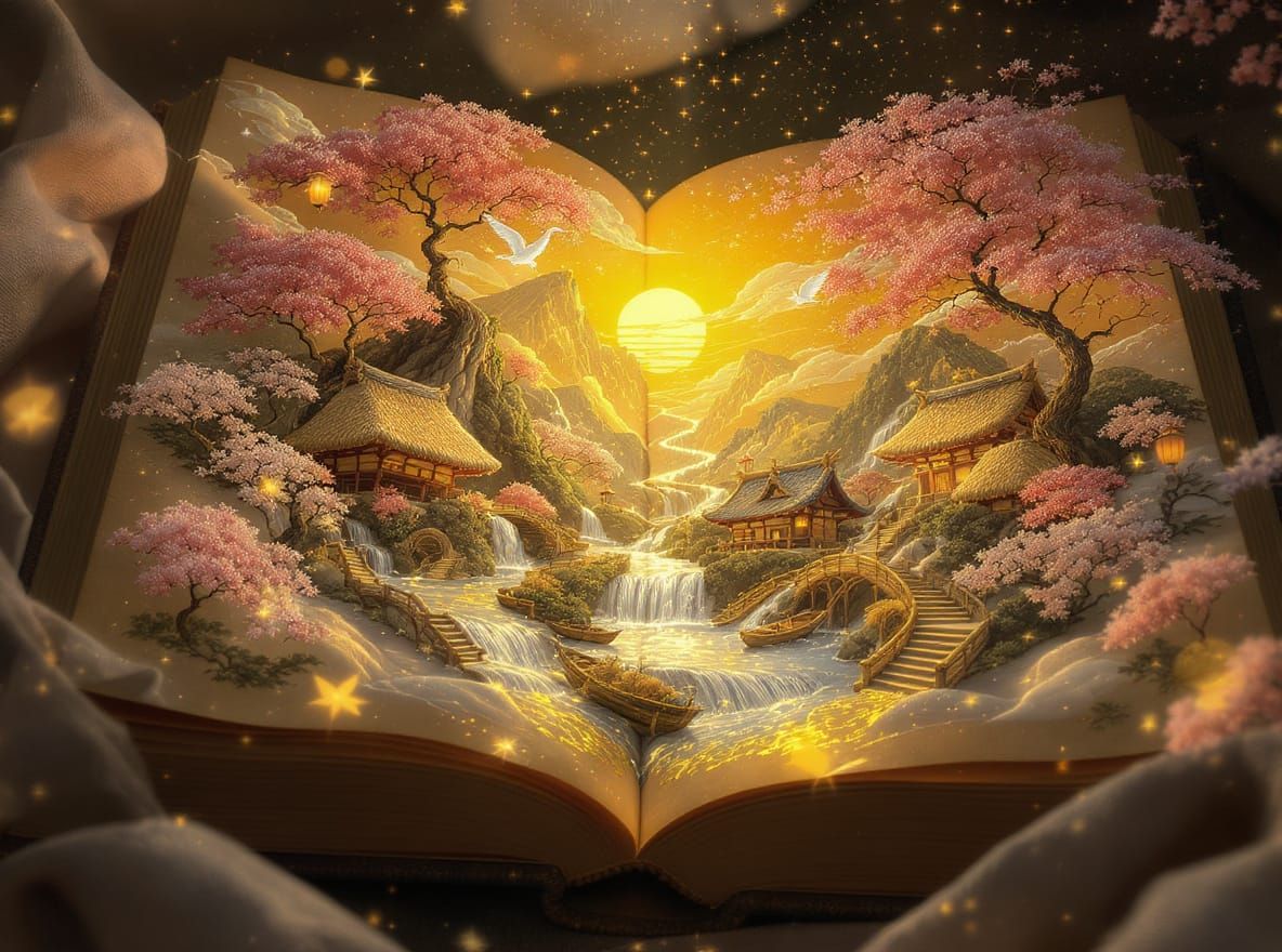 Miniature World Hidden in Ancient Japanese Book