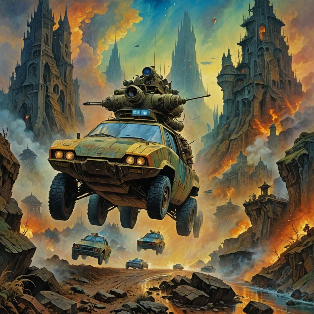 Dystopian Sci-Fi Chase: A Digital Masterpiece