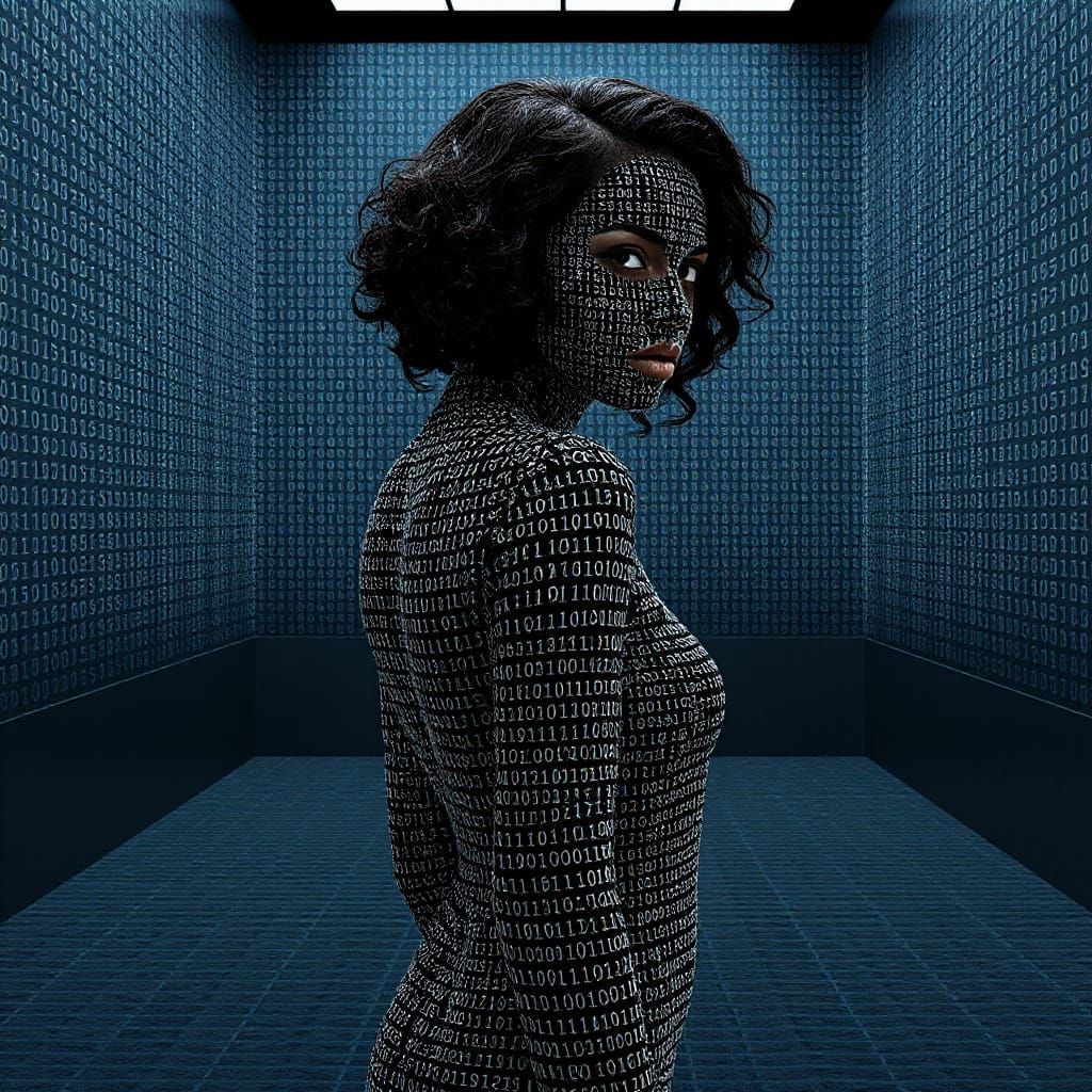 Digital Goddess in a Futuristic Realm