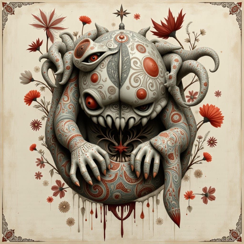 Unique AI Art Featuring Delicate Monsters and Dolls