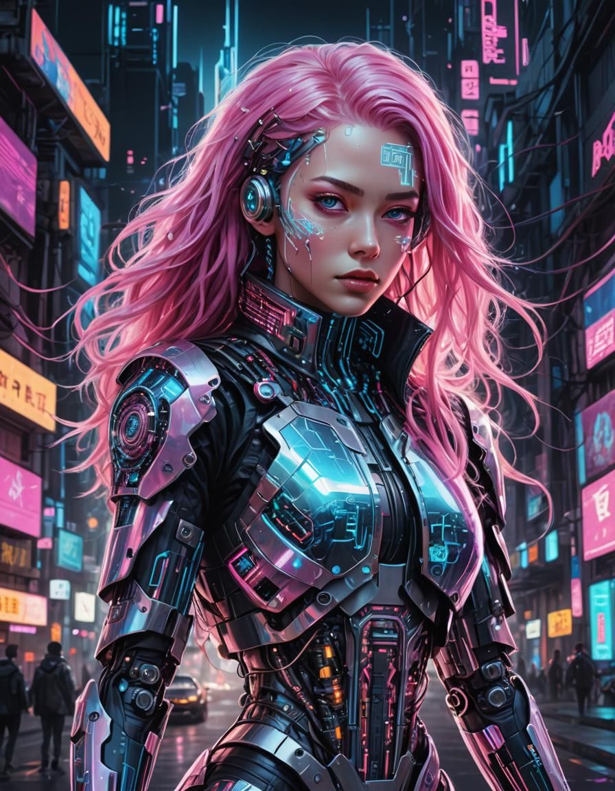 Cybernetic Bio-Punk Girl